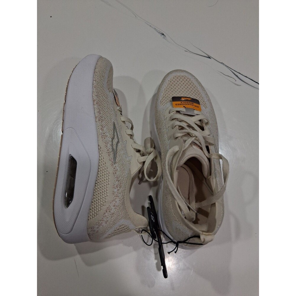 Avia Women's Lace-Up Air Sneaker 2, Knit Cream Size 8.5 SB5